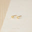 Tiny Open Heart Stud, Gold Silver SHEMISLI SS431 Butterfly End, SS432 Screw Ball End (Type A)