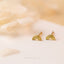 Tiny Rainbow Stud Earrings, Gold, Silver SS807 Butterfly End, SS808 Screw Ball End (Type A) LR