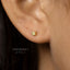 Tiny Cube Studs Earrings, Gold, Silver, With Screw Cube End Back SHEMISLI - SS661