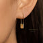 Lock Dangle Hoop Earrings, Gold, Silver SHEMISLI - SH473