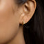 Leaf CZ Hoop Earrings, Olive Leaf Huggies, Gold, Silver SHEMISLI - SH008 LR