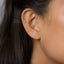 Tiny Peridot Stone Black Threadless Flat Back Earrings, Nose Stud, August Birthstone, 20,18,16ga, 5-10mm SS617 SS618 SS619 SS620