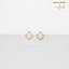 Rhombus Shape Ear Jackets, Geometric Square Front And Back Earrings, Gold, Silver SHEMISLI SJ015
