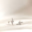 Small Lightning CZ Studs Earrings, Gold, Silver SHEMISLI - SS115 Butterfly End, SS828 Screw Ball End (Type A)