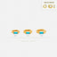 Turquoise Baguette Helix Hoop Earrings, Huggies, Gold, Silver SHEMISLI - SH200, SH364, SH365