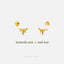 Tiny Raptor Dinosaur Stud Earrings, Gold, Silver SS713 Butterfly End, SS714 Screw Ball End (Type A) LR