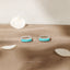 Baguette Turquoise CZ Hoop Earrings, Gold, Silver SHEMISLI SH333