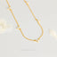 Dainty 3 Petal Flower CZ Necklace, Silver or Gold Plated (16"+2") SHEMISLI - SN018