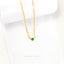 Tiny Emerald Stone Necklace, Silver or Gold Plated (14.5"+2.5") SHEMISLI - SN006