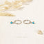 Turquoise CZ Drop Hoop Earrings, Huggies, Gold, Silver SHEMISLI SH339