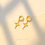 Open 4 Point Star Hoop Earrings, Star Drop Huggies, Gold, Silver SHEMISLI - SH474