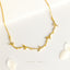 Dainty Leaf CZ Links Necklace, Silver or Gold Plated (16"+2") SHEMISLI - SN017