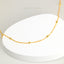 Satellite Chain Necklace, Beaded Necklace, Silver or Gold Plated (15" + 3") SHEMISLI - SN002