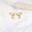 Paved Moon Drop Hoop Earrings, Huggies, Gold, Silver SHEMISLI SH425 LR - Shemisli Jewels