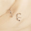 Stud Lobe cuff earrings, Twisted Wire, Gold, Silver SHEMISLI SS054