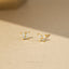 Tiny CZ Butterfly Studs Earrings, Gold, Silver SHEMISLI - SS043