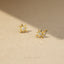 Tiny Star Studs Earrings, Starburst CZ Studs, Celestial Jewel, SHEMISLI SS034 Butterfly End, SS353 Screw Ball End (Type A)