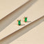 Tiny Emerald Baguette Stud Earrings, SHEMISLI SS023 Butterfly End, SS455 Screw Ball End (Type A)